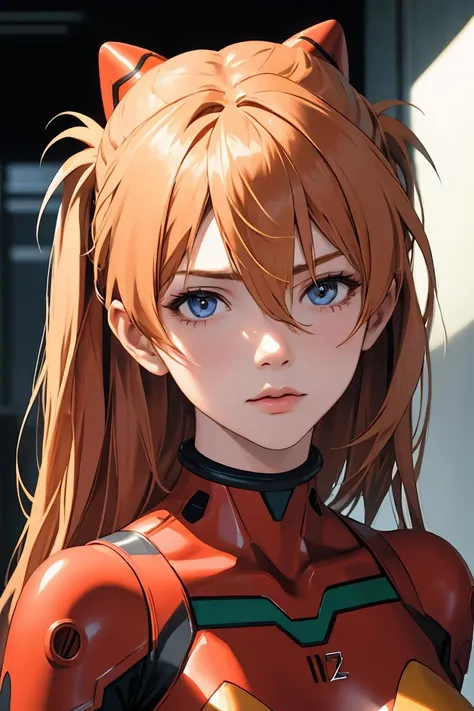 (masterpiece, best quality), 1girl, beautiful face, beautiful body, <lora:souryuu_asuka_langley:1> souryuu_asuka_langley, plugsuit, bodysuit, interface headset, red bodysuit, hair between eyes, pilot suit