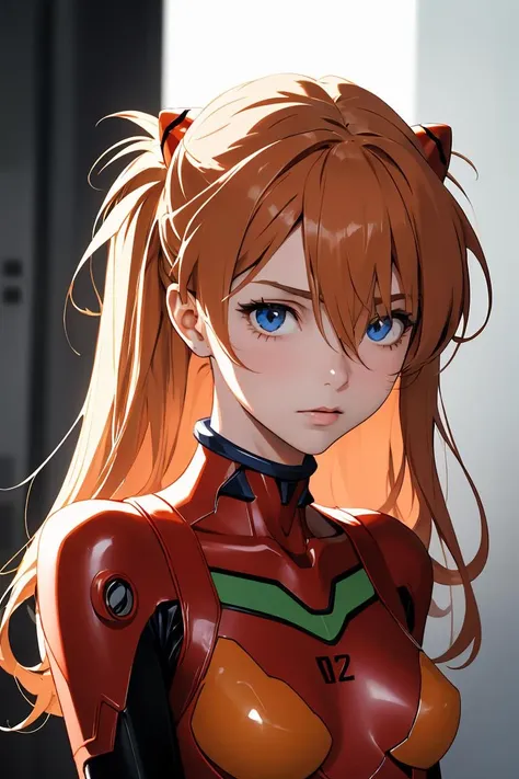 (masterpiece, best quality), 1girl, beautiful face, beautiful body, <lora:souryuu_asuka_langley:1> souryuu_asuka_langley, plugsuit, bodysuit, interface headset, red bodysuit, hair between eyes, pilot suit