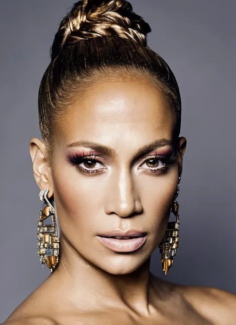 closeup picture, best quality, a sexy  woman singing in a stage, photo of beautiful JLO<lora:JLO:1.0>, wearing blue leather pants and jacket, make up, multicolor lights, looking at viewer, perfect face, perfect eyes, small eyes, sharp focus, Intricate, High Detail, dramatic, photorealistic,