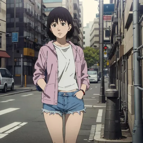 <lora:AiKawado001:0.7>,
AiKawado,1girl,
jacket,shirt,
denim shorts,