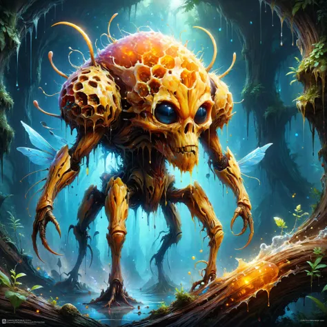 ral-hnycmb towering insectoid monstrosity, Ancient petrified forests frozen in time, liminal,, Lens Flare,, sharp focus, glowing, scifi MICHAEL DIVINE and starwars, fantasy, digital art, intricate, elegant, super highly detailed, professional digital painting, artstation, concept art, 8k, art by artgerm and eiichiro oda and koyoharu gotouge<lora:ral-hnycmb:0.8> <lora:d\EnvyLiminalXL01:0.7> <lora:xl_more_art-full_v1:0.4> <lora:Rainbow_Style:0.6>