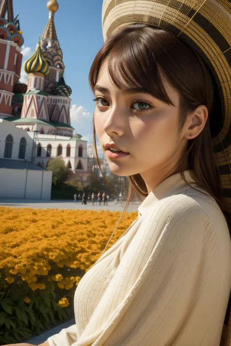 1girl, [ (stylized by Karl Knaths:0.8) and (Tom Roberts:0.8) and (Sopheap Pich:1.3) :9], vibrant Concept art, behance, surreal, zoomed out of a Bohemian ([Spa:St. Basil's Cathedral:3]:1.3) , the Spa is very Thundering and Overwhelmed, it is made by Dolce & Gabbana, it is anthropomorphic with a face, Tired Seamount in background, dense grass with Acorn, Fall, equirectangular 360, Fine art, Regret, K-pop, rim light, L USM, Muted Colors, sfumato, cinematic, artstation, Pixabay, colorful, surrealism
