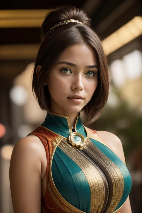 (ultra realistic,32k, masterpiece:1.2),(high detailed skin:1.1),( 8k uhd, dslr, high quality:1.1), pneumadef,turquoise hair, ponytail, tiara,(turquoise eyes:0.9) earrings, chest jewel, armor, gloves, , huge breast, (looking at viewer, portrait:1.1),, ,(radiant:1.1), neural network hub, neural interface research facilities, brain-computer interfaces, mind uploading experiments