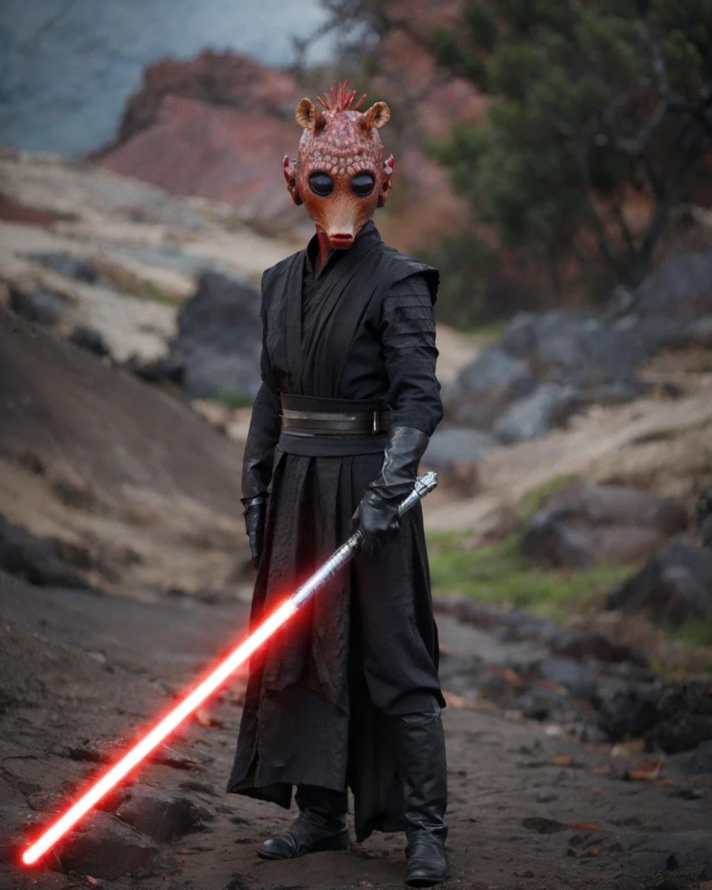 rodian alien in sthoutfit,on lava,holding lightsaber
masterpiece, best quality, soft light, bokeh, real shadow, cinematic, subsurface scuttering
<lora:epiCRealismHelper:.25>
<lora:detail_slider_v4:1> <lora:sthoutfitV2:0.8> <lora:RodiantestSkin1:0.8>