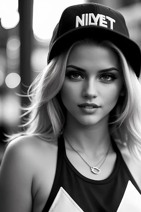 photo of (ansm1th:0.99), a beautiful smiling woman, (summer night sunset:1.3), 8k, RAW photo, best quality, masterpiece:1.2), (realistic, photorealistic:1.3), best quality, ultra high res, (focus face:1.8), (portrait face), (high contrast:1.1), (intense:1.1), (detailed:1.1), (highest quality, (analog:1.2), (high sharpness), real shadow, photographed by Canon EOS R6, 135mm, 1/1250s, f/2.8, ISO 400, (streetwear:1.3), (night city road:1.2)
