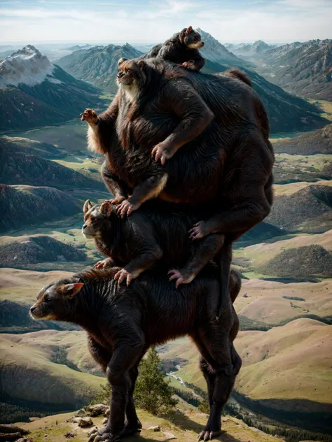 ridiculous creature, amazing landscape, (nsfw:-1)