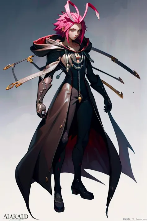 <lora:alkaid-nvwls-v1:0.9> alkaid, antenna hair, <lora:OrganizationXIIICoat:1> Organization XIII Coat, hood down,, absurdres, ultra detailed, masterpiece, best quality, aesthetic, detailed,