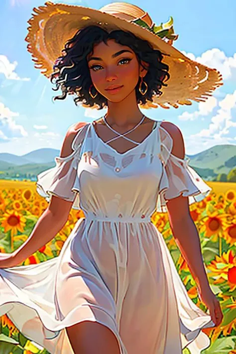 DEN_nicole_kitt,
(walking through a field of sunflowers wearing a (summer dress:1.3) and sun hat, field, sunflowers, summer, scenic:1.2),
bokeh, f1.4, 40mm, photorealistic, raw, 8k, textured skin, skin pores, intricate details <lora:epi_noiseoffset2:1>, epiCRealism <lora:ClothingAdjuster3:-1>