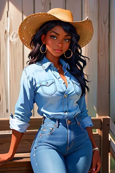 DEN_nicole_kitt,
(country beauty posing against a wooden fence with a plaid shirt and jeans and a cowboy hat, cow girl, country girl, cow girl:1.2),
bokeh, f1.4, 40mm, photorealistic, raw, 8k, textured skin, skin pores, intricate details <lora:epi_noiseoffset2:1>, epiCRealism