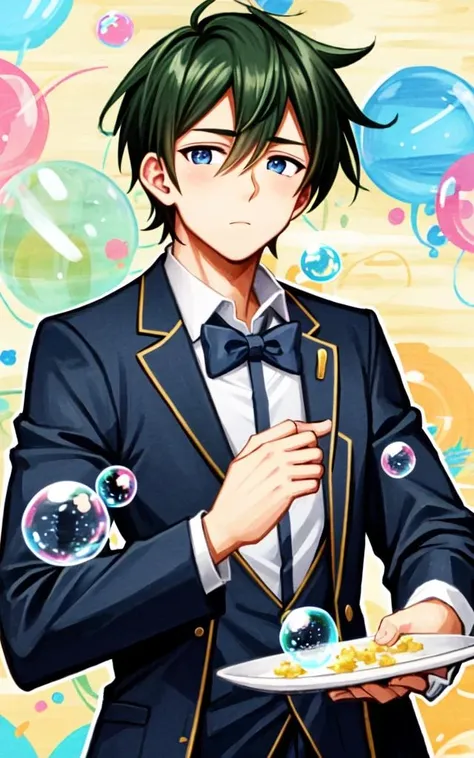 <lora:_bubbles07:1:> many lot of bubbles 1boy
