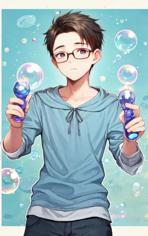 <lora:_bubbles07:1> bubbles 1boy