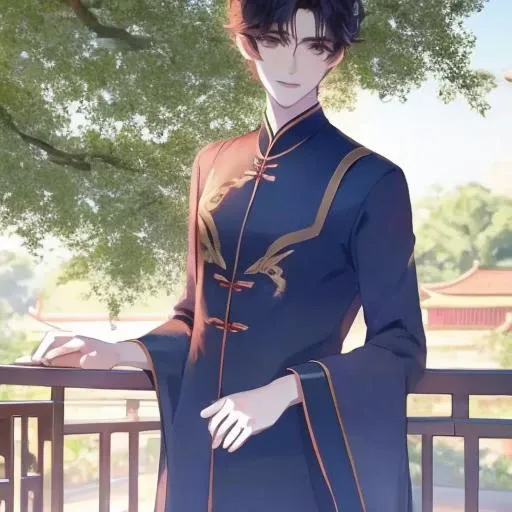 1boy,masterpiece, best quality, male focus, handsome, residential area, fence,chinese dress, spindle trees, afternoon sun
<lora:gufeng_man:1>