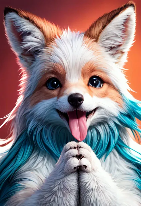 fox, fluffy, cute, tongue out, puffy,
vibrant colors, colorful art style,
soft lighting, soft shadows, detailed textures, dynamic lighting,
nice hands, perfect hands,
<lyco:GoodHands-beta2:1.0>
<lora:add_detail:1>