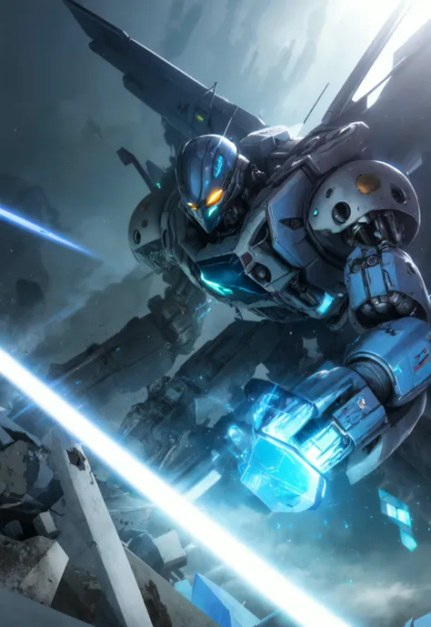futuristic mecha in a destroyed city, scifi, mechanical, gears, transparent glass, crystal,
vibrant colors, colorful art style, 
soft lighting, soft shadows, detailed textures, dynamic lighting,  
nice hands, perfect hands, 
<lyco:GoodHands-beta2:1.0> 
<lora:add_detail:1>