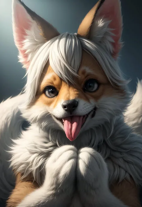 fox, fluffy, cute, tongue out, puffy,
vibrant colors, colorful art style,
soft lighting, soft shadows, detailed textures, dynamic lighting,
nice hands, perfect hands,
<lyco:GoodHands-beta2:1.0>
<lora:add_detail:1>