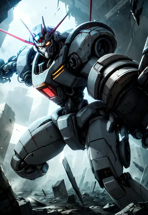 futuristic mecha in a destroyed city, scifi, mechanical, gears, transparent glass, crystal,
vibrant colors, colorful art style, 
soft lighting, soft shadows, detailed textures, dynamic lighting,  
nice hands, perfect hands, 
<lyco:GoodHands-beta2:1.0> 
<lora:add_detail:1>