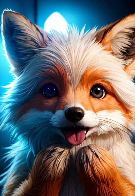 fox, fluffy, cute, tongue out, puffy,
vibrant colors, colorful art style, 
soft lighting, soft shadows, detailed textures, dynamic lighting,  
nice hands, perfect hands, 
<lyco:GoodHands-beta2:1.0> 
<lora:add_detail:1>