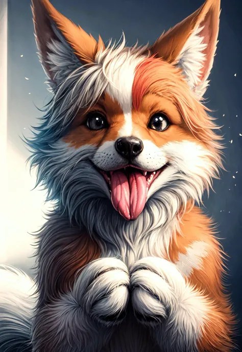 fox, fluffy, cute, tongue out, puffy,
vibrant colors, colorful art style,
soft lighting, soft shadows, detailed textures, dynamic lighting,
nice hands, perfect hands,
<lyco:GoodHands-beta2:1.0>
<lora:add_detail:1>