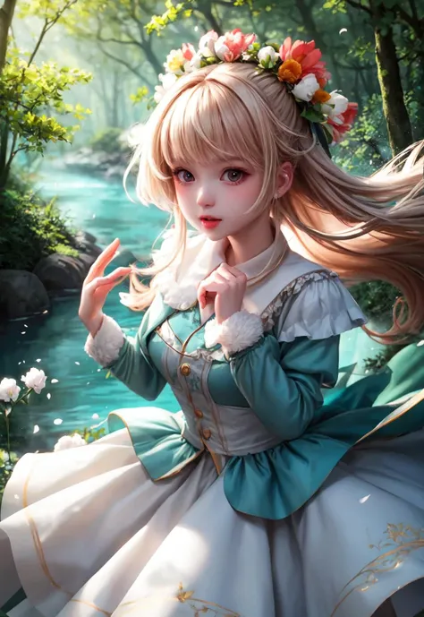 girl in a forest with floating flowers, river, puffy, puffy cheeks, cute,
vibrant colors, colorful art style, 
soft lighting, soft shadows, detailed textures, dynamic lighting,  
nice hands, perfect hands, 
<lyco:GoodHands-beta2:1.0> 
<lora:add_detail:1>