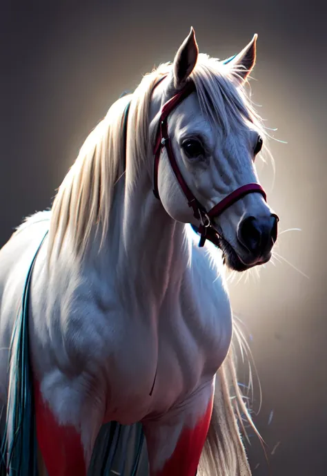 horse, flowing mane, striped, multicolor,
vibrant colors, colorful art style, 
soft lighting, soft shadows, detailed textures, dynamic lighting,  
nice hands, perfect hands, 
<lyco:GoodHands-beta2:1.0> 
<lora:add_detail:1>