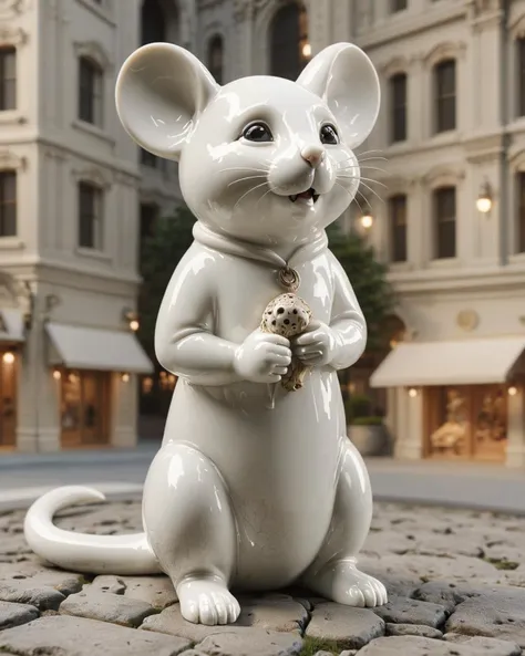 <lora:ral-porcelain-sdxl:1> ral-porcelain, Expressive petite Mighty Mouse