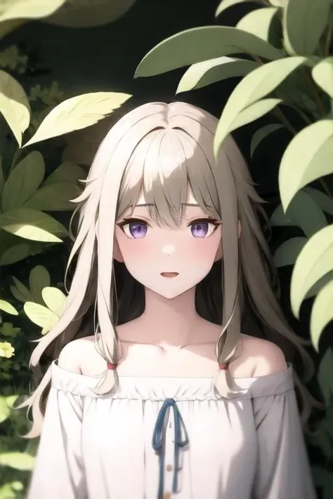 <lora:nene4:0.63>, 1girl, (prsknene, project sekai:0.720), solo, (field of flowers, close up, upper body, deep clear eyes:0.67), looking at viewer, (eyeshadow, collarbone, bare shoulders :0.83), (closed mouth:0.360)