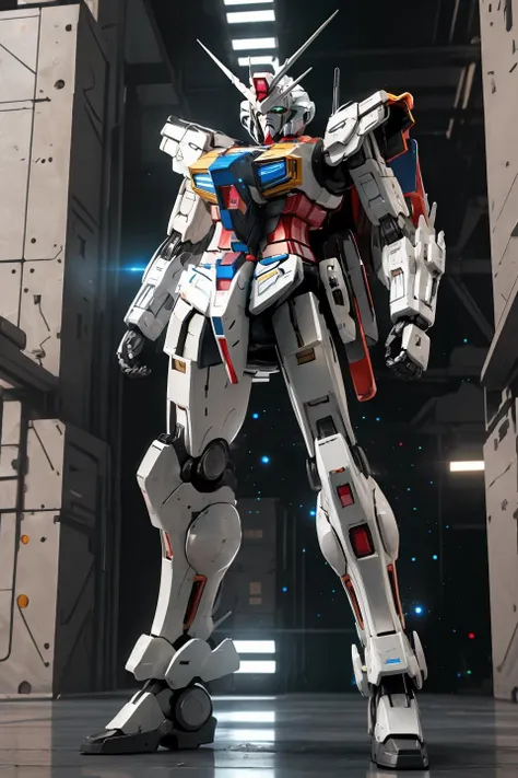 (masterpiece:1.3), best quality:1.4, detailed unity 8k wallpaper, highres, absurdres:1.2, depth of field:1.3, perfect lighting, cinematic shadows, highly detailed background, photorealistic, BREAK
(super-perfect anatomy head face limbs arms hands fingers legs:1.4), BREAK
(super-beautiful-detailed 1robot attractive-body sagging-breasts nose character-design face eyes mecha seams curve silhouette well-proportion shield backpack), slender:1.5, constricted waist:1.3, solo, BREAK
(no humans), BJ_Gundam, mobile-suit, <lora:Gundam_Mecha_v4(4440):0.7>, (heels on the ground, wide big foot, Tolerance around subject), space-battleship, dark universe, science fiction, Standing in honor, angle from below, looking at viewer
