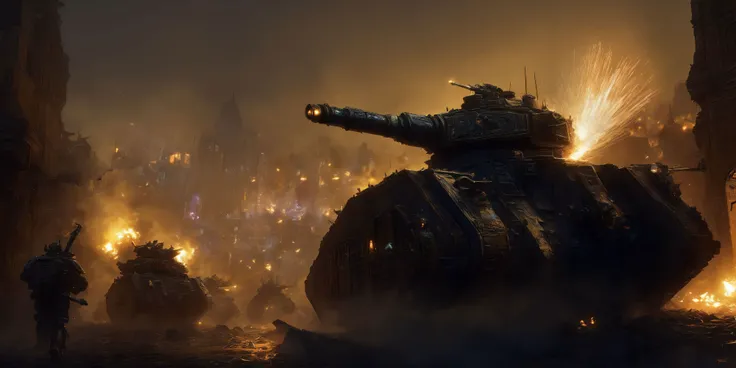 artwork of a rft17 tank with military insignia advancing in muddy terrain, French flag, fire, ruins, zoomed out, front view, epic, cinematic, Sandbags, Sleet, Explosions, Shadowy,Distorted,Sinister, Isolation,Grief,Shell shock, Fractured landscapes, Grisaille, Symmetry, Tetradic, in the style of Dorothea Tanning,George Grosz, ultra detailed, intricate, surrealism, oil on canvas, dry brush, 1 barrel, 1 canon, city background, dark, storm, raining, rain,