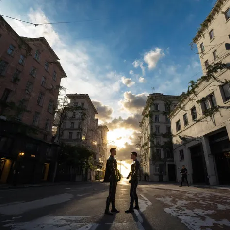 A superhero fighting a villain in a city <lora:RealisticPhotography:1>, (good composition), (in frame), centered, 8k, 4k, detailed, attractive, beautiful, impressive, photorealistic, realistic, cinematic composition, volumetric lighting, high-resolution, vivid, detailed, stunning, professional, lifelike, crisp, flawless, DSLR, 4k, 8k, 16k, 1024, 2048, 4096, detailed, sharp, best quality, high quality, highres, absurdres
