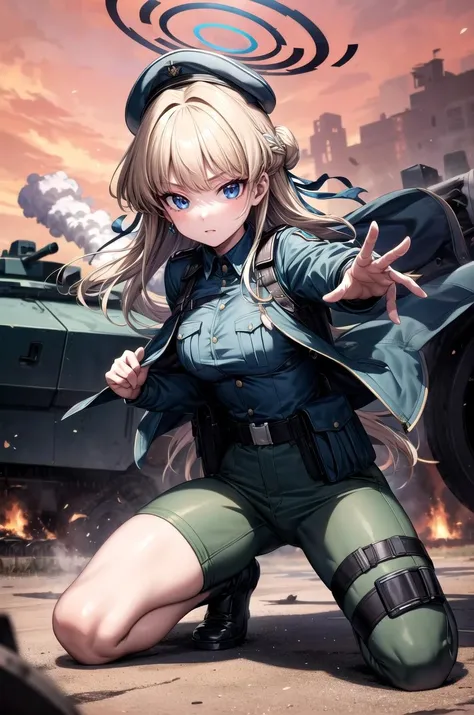 Anime girl riding a military car in ruins, girls frontline style, from girls frontline, Fine details. girls' frontline, girls' frontline, girls frontline cg, infantry girl, Women's Last Tour, soldier girl, M4 Sopmod II Girls Frontline, anime maid ss military, girls frontline universe, Mechanized soldier girl, Majora、lieutenant colonel、Girls Moon、Start of battle！