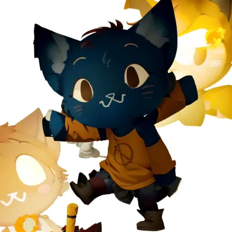 mae borowski, orange shirt, fu1fu,charcter doll,chibi <lora:fufuRealisticAnime_v10:1>