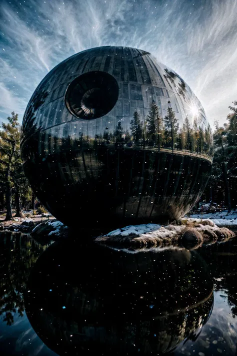 (highly detailed:1.3), 
snowing, (reflection, refraction:1.2),outdoors,(reflection, refraction:1.2),
[<lora:gb:1> (o1pai2:1.3), house|<lora:DeathStar:1>, death star,|0.3],
Ultra-detail, (highres:1.1), best quality, (masterpiece:1.3), cinematic lighting, <lora:add_detail:0.5>, <lora:epi_noiseoffset2:0.5>,