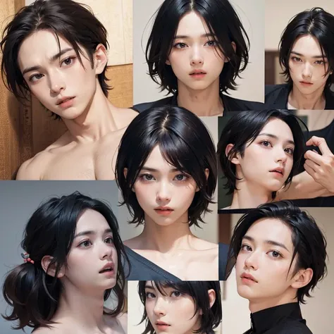 ((masterpiece,best quality)), intricate detail,
1boy, (multiple poses ), (multiple expression:1.5), (Same hairstyle:1.3),