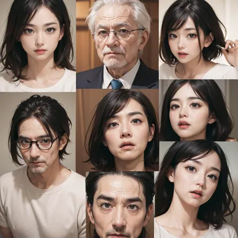 ((masterpiece,best quality)), intricate detail,
1old man, (multiple poses ), (multiple expression:1.5), (Same hairstyle:1.3),