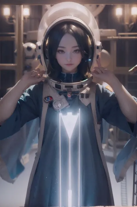 <lora:Silicon-landscape-isolation:1>Best quality, (masterpiece:1.1576), (high resolusion:1.2155), (illustration:1.05) (ultra detailed 8k art:1.05),(insanely detailed:1.0),1girl,BREAK <lyco:envybetterhandsLocon_beta2:1>, <lora:breakA-lighting-isolation:1>light smile, looking at viewer, Astronaut Style, Labyrinth of classic clocks, Astronaut helmet