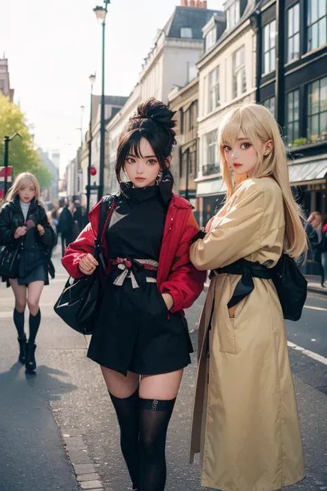 multiple girls, multiple shinobi, london