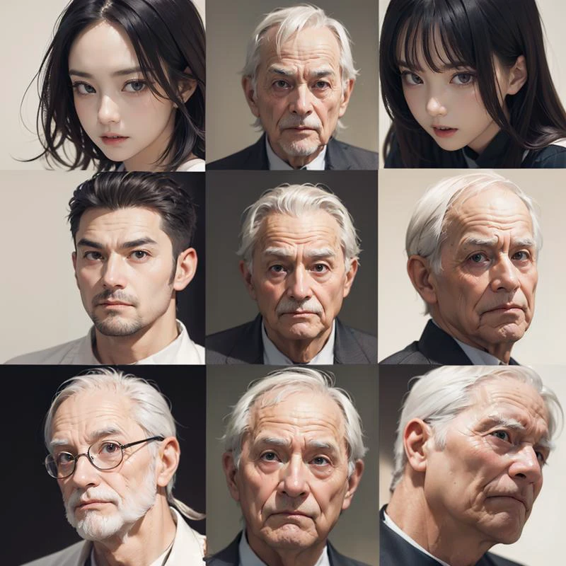 ((masterpiece,best quality)), intricate detail,
1old man, (multiple poses ), (multiple expression:1.5), (Same hairstyle:1.3),