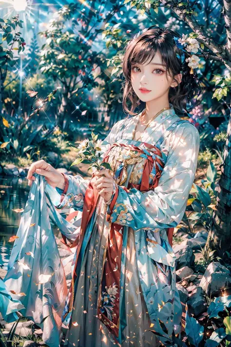 <(best quality, extremery best quality, masterpiece:1.4), (realistic, intricate details:1.4), (photorealistic:1.4), (extremely intricate:1.4), highres, ultra highres, ultra-detailed, absurdres, incredibly absurdres, extremely detailed, high quality, high resolution, hyperrealistic, ultra-realistic, hyper-detailed, top quality, best, fine detail, massive detail, Highly detailed, extreme detailed, highest detailed, high-res, absolutely resolution, reflection, (refraction:1.4), (hyperrealism:1.4)>, BREAK, 1girl, solo, looking at viewer, (young cute beautiful 18-year-old girl:1.4), 3d face, (hand of Guido Daniele:1.4), beautiful girl, Beautiful face, pretty, girlface, kpop idol, supermodel, stunning innocent symmetry face, perfect body, medium breast, slim waist, slim legs, (high detailed skin:1.5), glowing eyes, goddess, natural skin texture, shiny skin, White skin, Beautiful detailed face, detailed face, real skin texture, cute delicate face, finely detailed face, golden ratio, golden ratio face, expressive eyes, perfect face, perfect skin, flawless face, clear face, shiny hair, pale skin, Proper body proportion, perfect anatomy, realistic skin texture, luscious lips, glossy lips, natural makeup, beautiful bright pupils, slender figure, intricate eyes, detailed pupils, detailed face and eyes, longeyelashes, blush, good hand, perfect hands, pretty face, beautiful female bodies, finely detailed skin, oily shiny skin, clean facial features, an extremely delicate and beautiful, cute & girly, beautiful detailed eyes, stars in the eyes, detailed simmetric eyes, perfect smooth skin texture, BREAK, (((((standing, (hanfu, tang style, tang style outfits, pink upper shan, pink chest pleated skirt, red with pink waistband, red pibo:1.4), (smile, Pink hair, Pink eye, long hair, Pink eyelashes, Pink lips, Pink lip colour, Eyes glowing Pink, flat bangs, pink fluffy bunny:1.5), (night, Night time, moon light, sky, landscape, aurora borealis, stars, outdoors, Chinese, Pink fireworks, Sakura tree background:1.4), (lake background, mountains, full moon background, night lake shore, river, forest, chinese style countryard, lanterns, pond, cobblestone pathway, building pavilion, chinese buildings, moutains, misty lake, ancient chinese background, puddle, after the rain, petals falling, wet grass and trees, flower sea, in a meadow, waterfall, breeze, flying splashes, flying petals, leaves, bloom, bloom effect, surrounded by heavy floating petal flow, petal, Pink butterfly, flower, detailed beautiful grassland with petal, flowers, plants, Pink rose, many Pink roses, leaves falling from the tree, dust is drifting, ethereal, scenery, nature, mysterious background:1.4), (iridescent colors, Iridescence, blush, mysterious, fantasy background, fantasy, open mouth:1.2), (fog, wind:1.2), (Luminescent Particles:1.3), (fullbody:1.2), (eye focus, face focus, character focus, close-up face:1.2), (dutch angle, cowboy shot:1.3), colorful refraction)))), BREAK, <watercolor, available light, detailed light, volumetric fog, beautiful lighting, Rembrandt lighting, Cinematic, pixel art, game art, key visual, surreal, PBR Texturing, Anisotropic Filtering, Maximum Clarity And Sharpness, Albedo And Specular Maps, Multi-Layered Textures, Surface Shading, Sub-Pixel Convolution, Sub-Pixel Convolution, Accurate Simulation Of Light-Material Interaction, blurry foreground, broad light, volumetric light effect, matte painting, perfectly defined features, volumetric lighting, Tone Mapping, Lumen Reflections, Global illumination, Ray Tracing, Screen Space Global Illumination, Accent Lighting, 32k, Natural Lighting, volumetric, cinematic masterpiece, Rule of thirds, high dynamic range, Multi-exposure HDR capture, cinematic render, game cg cinematic, atmospheric perspective, movie scene, epic dynamic frame, motion blur, ((cinematic look, Film look)), rim light, 4k textures, adobe lightroom, photolab, insane details, hyperdetailed, exposure blend, professional color grading, professional color correction, aerial perspective, particles and dust in beams of light, cinematic scene, dynamic lighting, sharp details, lomography, soft focus, light leaks, bold hues, atmospheric depth, (explosive light and shadow:1.2), aesthetics, intricate designs, ultra realistic digital art, (zentangle, mandala, tangle, entangle), (fractal art), elegant, vivid colours, floating particles, particles, dramatic, epic, (ink drawing, oil painting detailed), (dramatic lighting:1.2), RAW, huge filesize, extremery detailed CG, Photo, 8k uhd, cinematic atmosphere, trending on artstation, award-winning glamour photograph, highly detailed photo, official art, beautiful and aesthetic, unity 8k wallpaper, beautiful, highly detailed CG illustration, best illustration, intricate, Amazing, emotional, analog, painting, digital painting, concept art, Oil Painting, illustration, Classical art, Renaissance, Romanticism, Neoclassicism, Color Palette, depth and contrast, Vibrant colors, saturated, rich saturation, color harmony, vivid palette, concept-art, design style, detail character, concept render, colorful, analog photography, dreamy atmosphere, specular highlights, atmospheric lighting, (dynamic angle, dynamic pose :1.3), (shiny, clothes reflecting light, lens flare, bloom effect, light particle, lens glare:1.3), realistic lighting, cinematic light, (cinematic lighting), light in the face, soft lighting, saturated colors, detailed background, sharp focus, 8k high definition, perspective, Master Composition, roughness, post-processing, soft shadows, realistic shadows, ambient occlusion, ray-tracing, subsurface scattering, photon mapping, physically-based rendering, octane rendering, unreal engine 5, ue5 rendering, Adobe After FX, dslr, RTX, Best character details, radiosity, sharp, antialiased, RAW photo, HDR, 8k, 4k, (((Photographed by Roger Deakins, using a RED Monstro 8K VV camera and a series of high-end lenses))), ((Hasselblad photography)), (film grain:1.4), Kodak portra 400, ((Fujifilm X-T5)), professional photograph, depth of field, caustics, Broad lighting, diffuse lighting, rim lighting, two tone lighting, textile details, visible pores, high resolution scan, professionally color graded, photographic reality, automatic white balance, best lighting, detailed shadow, high contrast, strong light and shadow>, (PureErosFace_V1:0.5), (ulzzang-6500:1), <lora:epiNoiseoffset_v3:0.05>, <lora:add_detail:0.1>, <lora:hanfuTang_v35:0.8>, <lora:zhongfenghuaxiyou-000018:0.05>, zhongfenghua