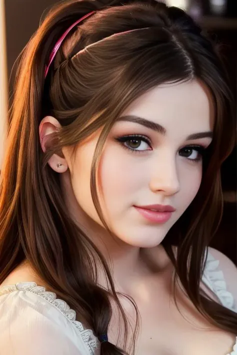 pelageaasmr portrait photo of beautiful woman hair updo upsweep nightclub sitting at bar (masterpiece) (best quality) (detailed) (8k) (HDR) (wallpaper) (cinematic lighting) (sharp focus) (intricate)