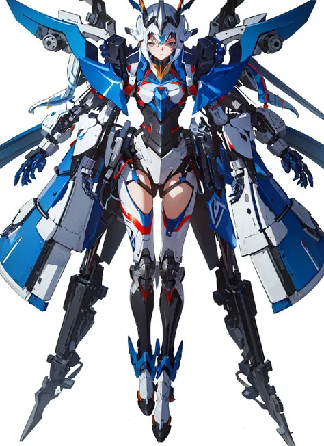 <lora:A-Mecha-REN:0.6>,mecha musume, mechanical parts, robot joints, headgear, full armor,1girl, solo,full body,, (masterpiece, best quality, high quality, highres, ultra-detailed),