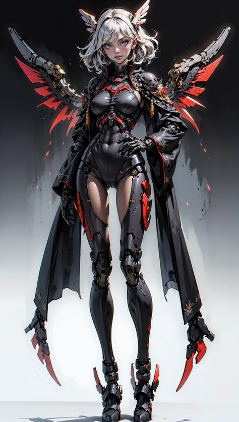 hll,evil female cyborg with (mechanical wings:1.4) wearing (black robes:1.2) (cloak:1.2),mechanical legs, <lora:hll_20230617094651:0.3> <lora:NijiExpressV2:0.4>  <lyco:EnvyBeautyMix20:0.5> <lora:AMechaSSS[color_theme,mecha musume, mechanical parts,robot joints,headgear]:0.5>  <lora:mechanical_wings-000007:1.0>