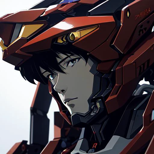 ikari shinji, neon genesis evangelion, mechanical arms, exoskeleton, high ((quality face)), masterpiece,high quality,  face visible, <lora:robotbattle:0.5>