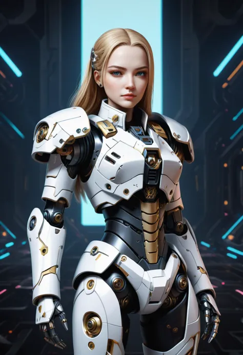 hyper detailed masterpiece, dynamic, awesome quality, female ai entities, self-aware artificial intelligence with high-level cognitive abilities, weaponmaster, sabaton