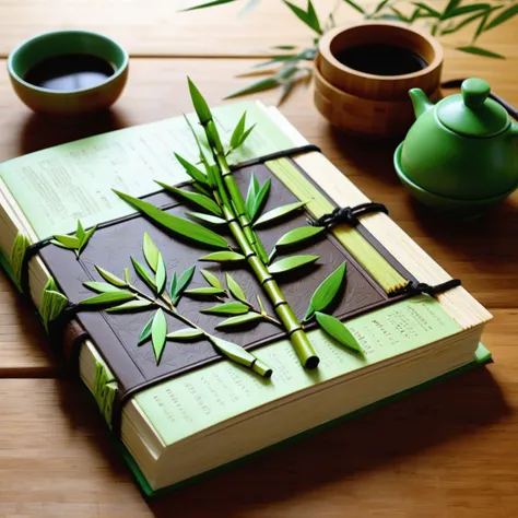 Cookbook, Embossing, Bamboo, Literary Cafe