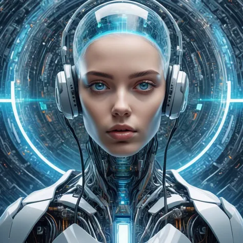 ((best quality)), ((masterpiece)), ((realistic,digital art)), (hyper detailed), Code 42 Abnormal Termination,Holographic, cloudy