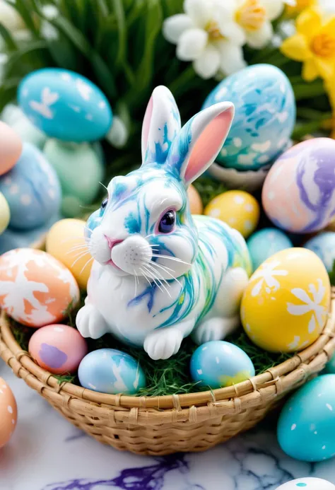 0.3&&easter, biblical scene, festive, , bunnies decorations, easter egg hunts, Marbled/speckled dyeing (food coloring techniques) 0.3&&sunrise locations, soft, warm lighting