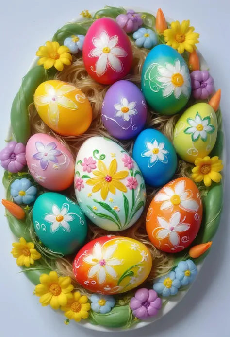 0.3&&easter, biblical scene, religious, , brightly colored eggs dyed, bread, Freehand designs (flowers, swirls, lines, faces) , candlelight