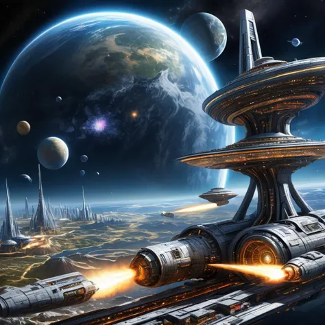 ((best quality)), ((masterpiece)), ((realistic,digital art)), (hyper detailed), Galactic Civilization,42 Abnormal Termination, Dichotomous