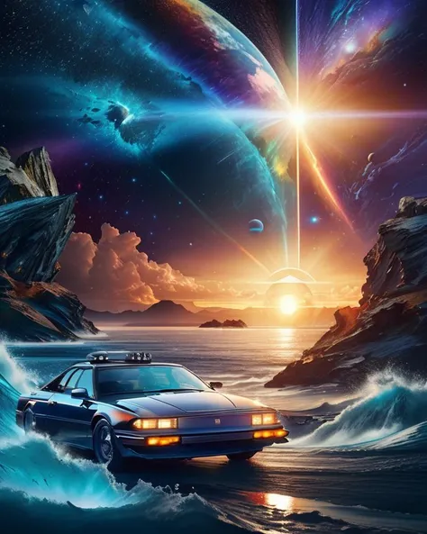 ((best quality)), ((masterpiece)), ((realistic)), (hyper detailed), Average SeaQuest DSV (SeaQuest DSV TV Series), Panoramic Windows, Chrome Accessories, Dark Matter, Ethereal, Prismatic Coating, Pitted Surface,, Celestial Event,Meteor Shower,Solar System ((masterpiece)), 8K, HDR, <lora:add-detail-xl:1>