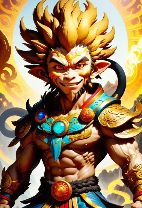 Sun Wukong monkey god, detailed, 8k --auto --s2